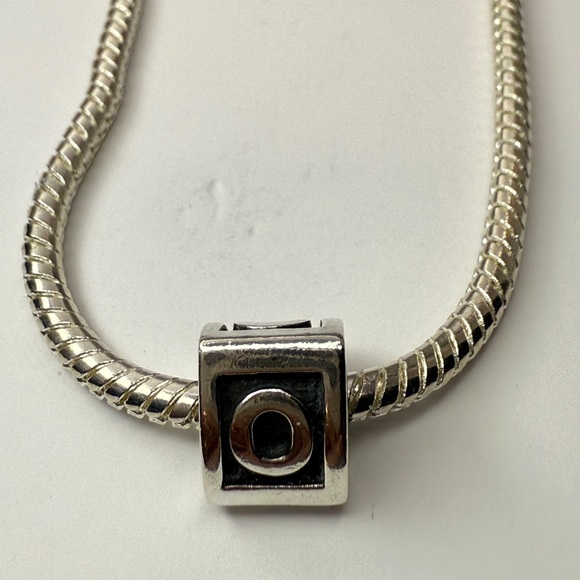 Pandora Retired Alphabet Letter O Charm Sterling Silver ALE Threaded - Picture 4 of 4